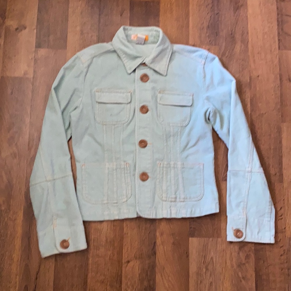 Tulleen Women's Blazer Jacket - Light Blue size L